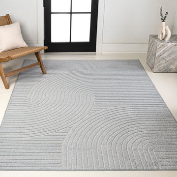 Skagen Minimalist Curve Geometric Area Rug